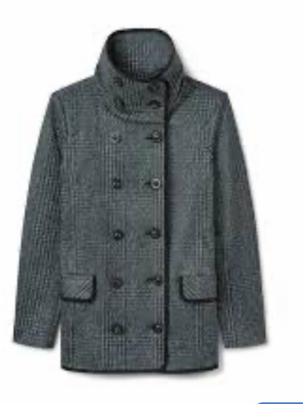 Cabi Women's Gray Houndstooth Double-Breasted Coat